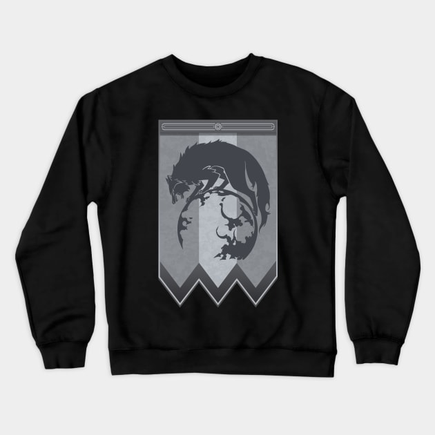 Fire Emblem 3 Houses: Ashen Wolves Banner (Grey) Crewneck Sweatshirt by Xitokys